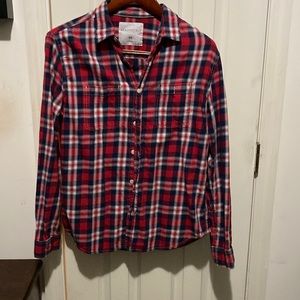 Mens Red/White/Blue Plaid shirt